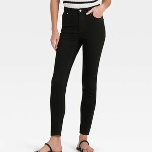 Express Midnight Black Denim with Gold Accents